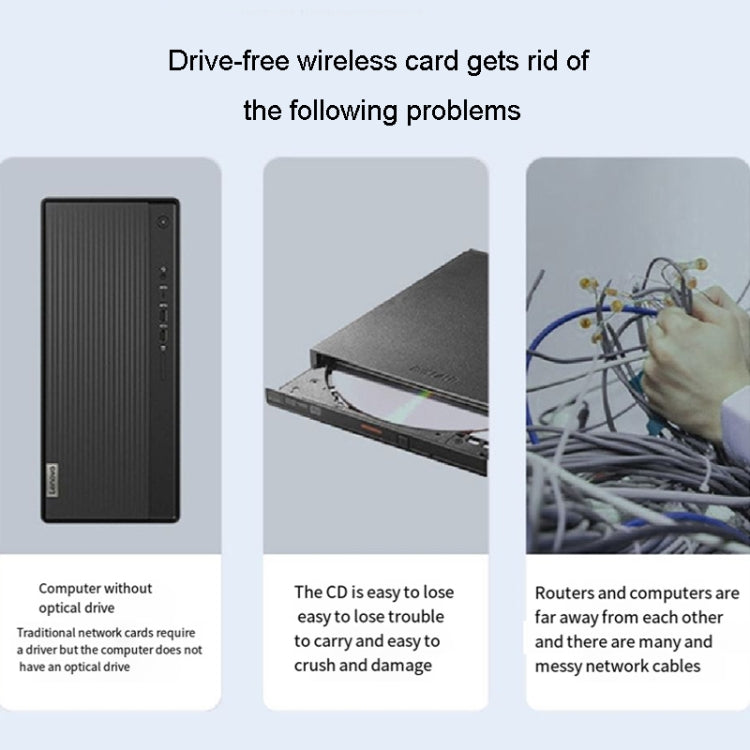 Dual-Band Wireless Network Card Computer External 2.4G/5G USB WiFi Receiver Transmitter, 150M, 600M