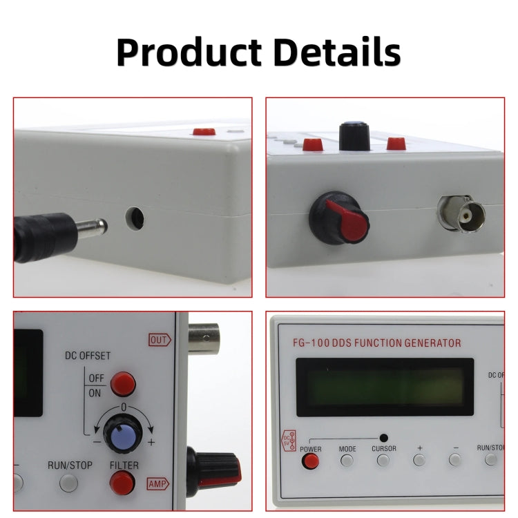 FG-100 1Hz-500kHz DDS Function Signal Generator Frequency Counter, FG-100