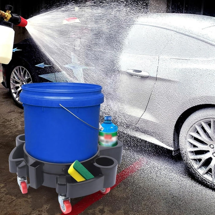 Multifunctional Cleaning Bucket Pulley Base Car Wash Mobile Stool