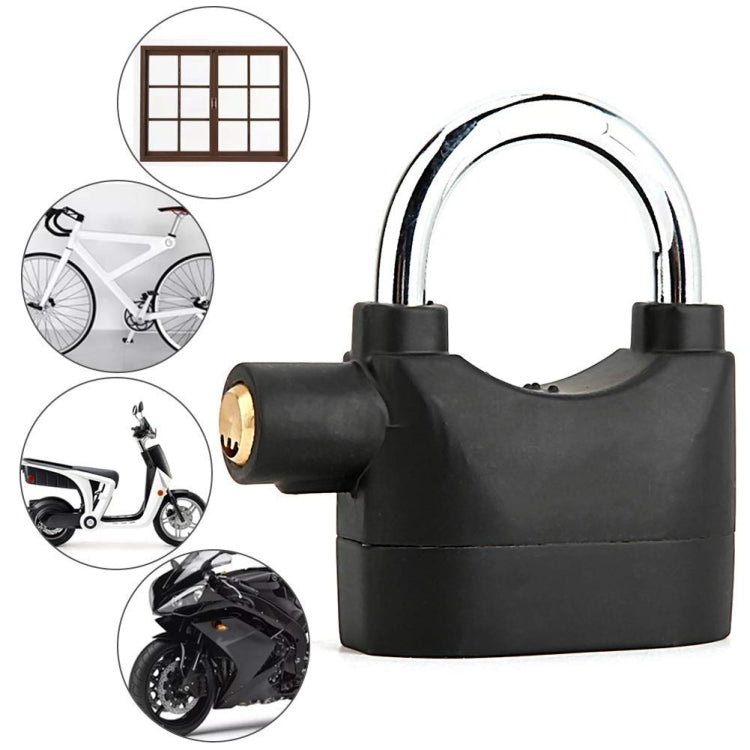 Outdoor Door Anti-Theft Alarm Lock Waterproof Anti-Pick Motorcycle Bicycle Padlock, Short Beam Model, Long Beam Model