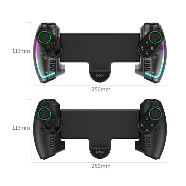 IPEGA Mechanical Gamepad Tablet Cell Phone Stretch Wireless Bluetooth Grip For N-S / P3 / PC / Switch / Android / IOS, Black
