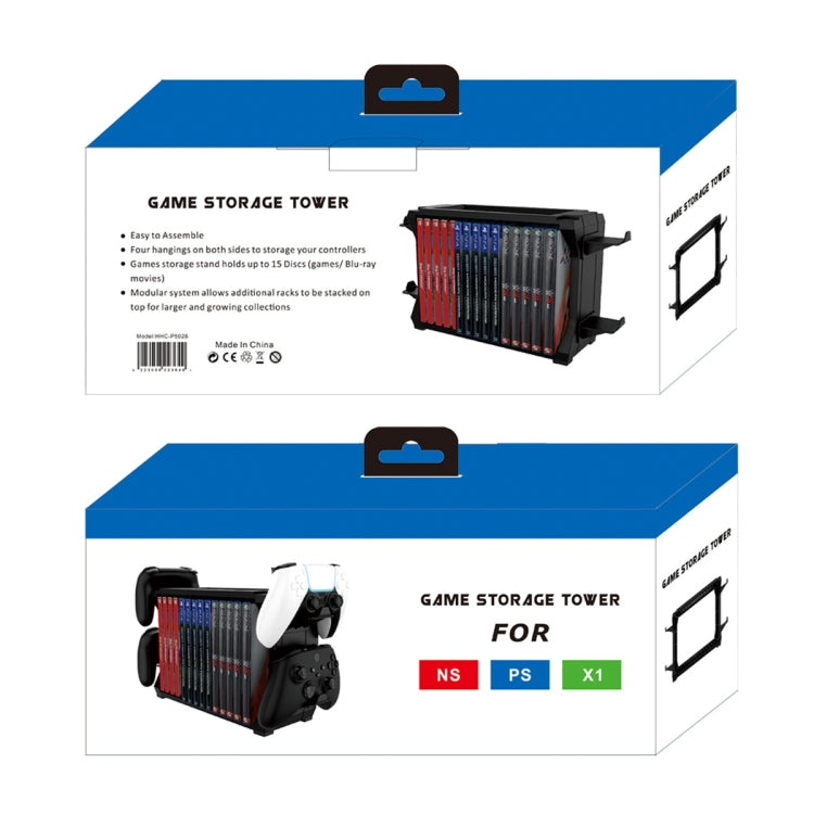 DOBE HHC-P5028 Multi-functional Console Disk Organizer Gamepad Storage Stand For PS5 / Switch / Xbox Series S / Xbox Series X, HHC-P5028