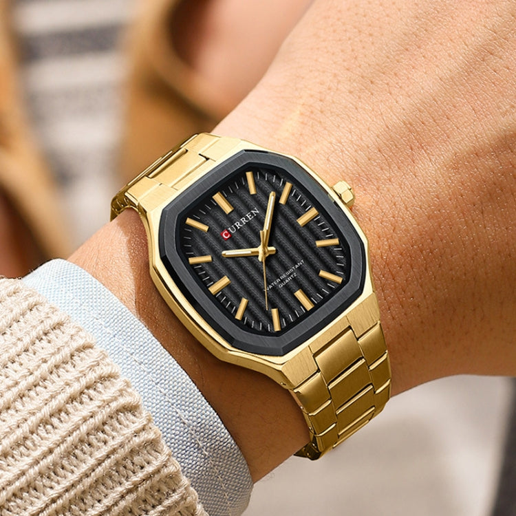 Curren 8458 Business Steel Strap Men Quartz Watch, Golden Shell Black, White Shell Golden Circle White Surface, White Shell Black, White Shell Blue, White Shell Light Green