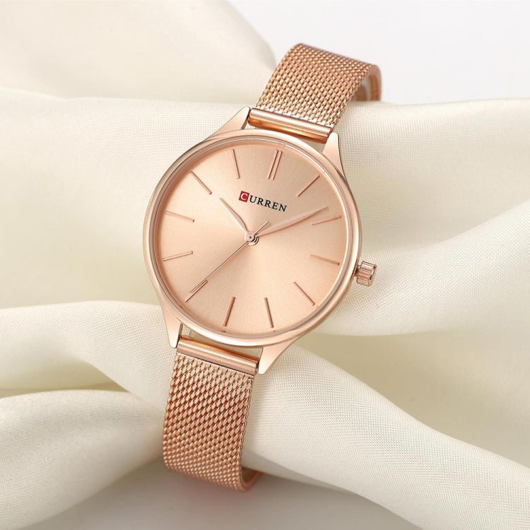 Curren 9024 Casual Steel Strap Waterproof Women Quartz Watch, Rose Shell Black Surface, Gold Shell Gold Surface, Gold Shell White Surface, Rose Shell Rose Surface, Rose Shell White Surface, White Shell White Surface