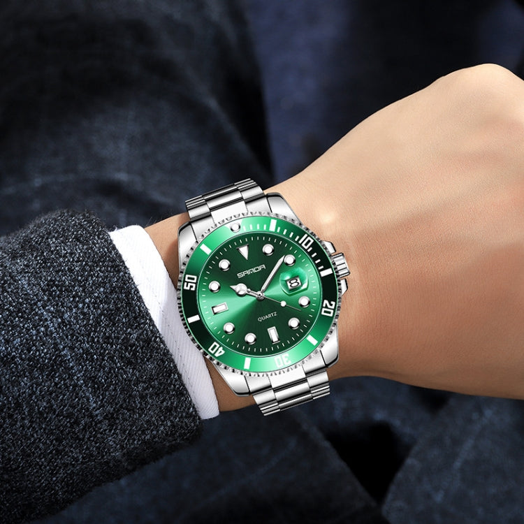 SANDA 1099 Steel Belt Electronic Watch Men Quartz Watch Simple Personalized Wristwatch