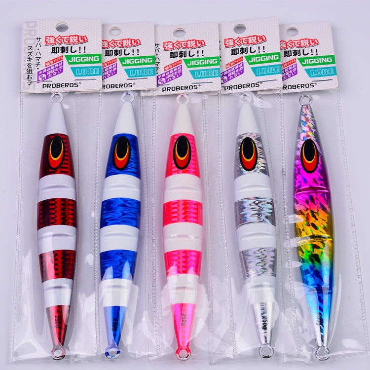 PROBEROS F125 Jogging Steelhead Deep Sea Boat Fishing Lure Rapid Sinking Sea Fishing Fake Bait, 30g, 100g, 150g, 200g, 250g, 60g