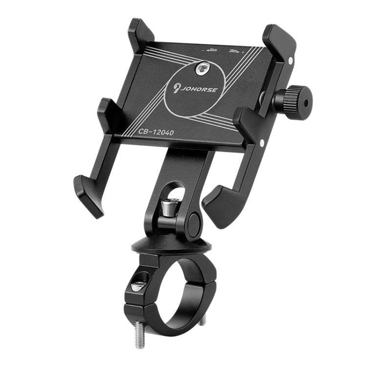 JOHORSE Bicycle Shockproof Mobile Phone Holder Motorcycle Riding Equipment, Stem Red, Stem Black, Stem Silver, Handlebar Red, Handlebar Black