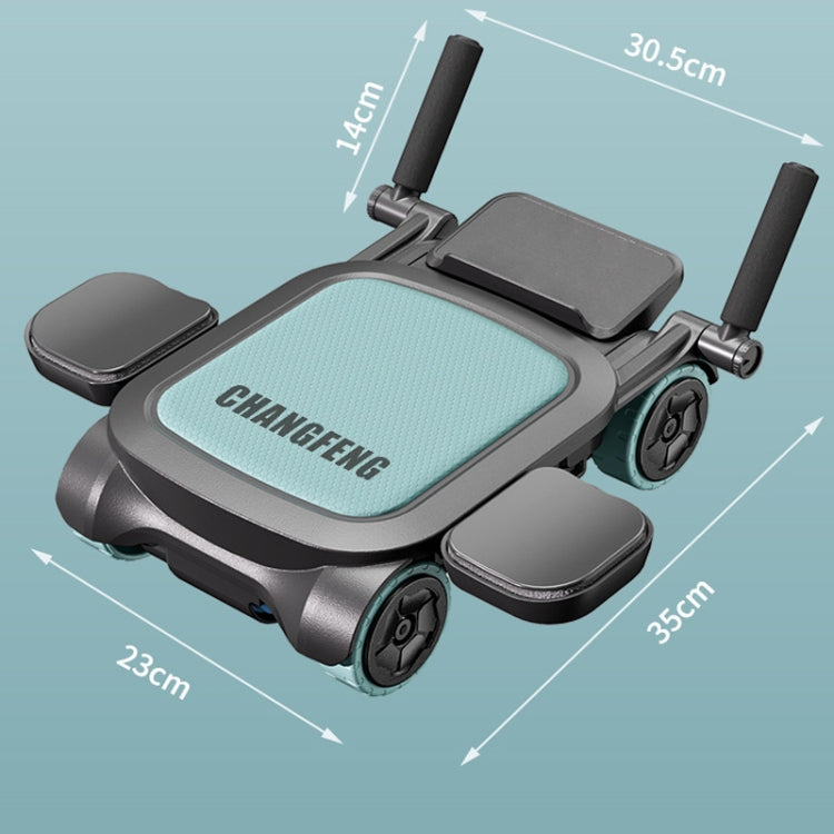 CHANGFENG Four-wheel Abdominal Roller With Elbow Support & Phone Bracket Fitness Equipment
