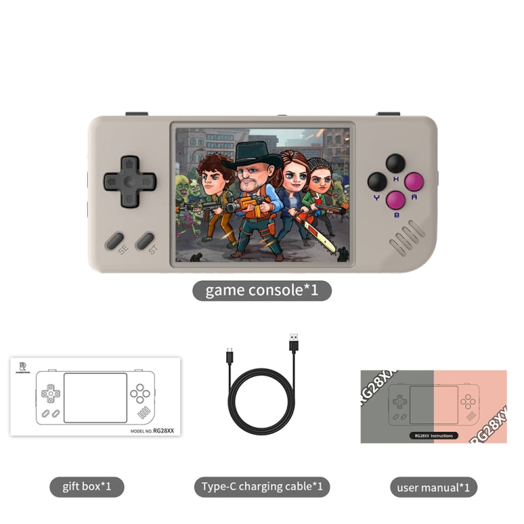 ANBERNIC RG28XX Retro Handheld Game Console 2.83-Inch IPS Screen Linux OS, 64GB, 64GB+128GB