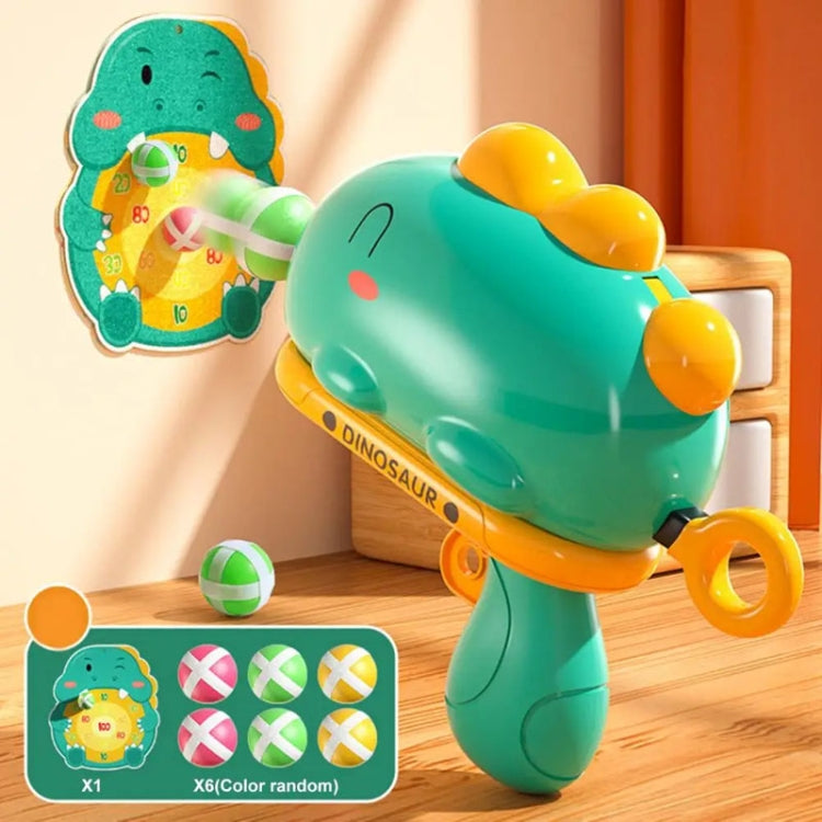 Children Dinosaur Sticky Balls Target Shooting Parent-child Interactive Outdoor Sports Toy, Triceratops Green, Triceratops Pink, Dinosaur Green, Dinosaur Red