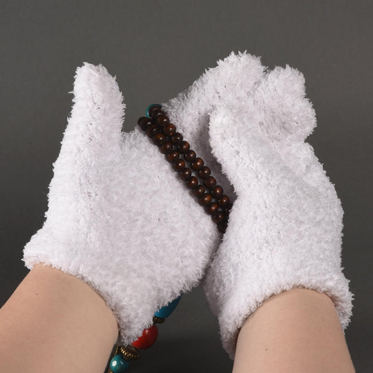 Thickened Hanging Porcelain Pulp Tray Walnut Coral Velvet Gloves, White Regular, White Thickened, Gray Regular, Gray Thickened