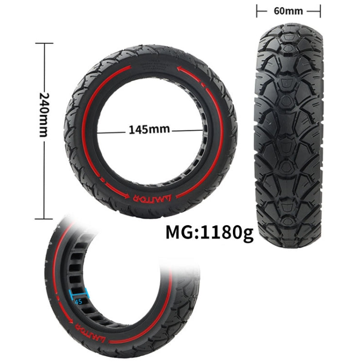 AIMITE 10 inch 45mm Slot Scooter Universal Anti-Blast Anti-skid Shock Absorption Off-road Tire, Red Line