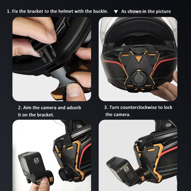 Magnetic Quick Release Motorcycle Helmet Chin Stand Mount, For Action Camera, For Smart Phone