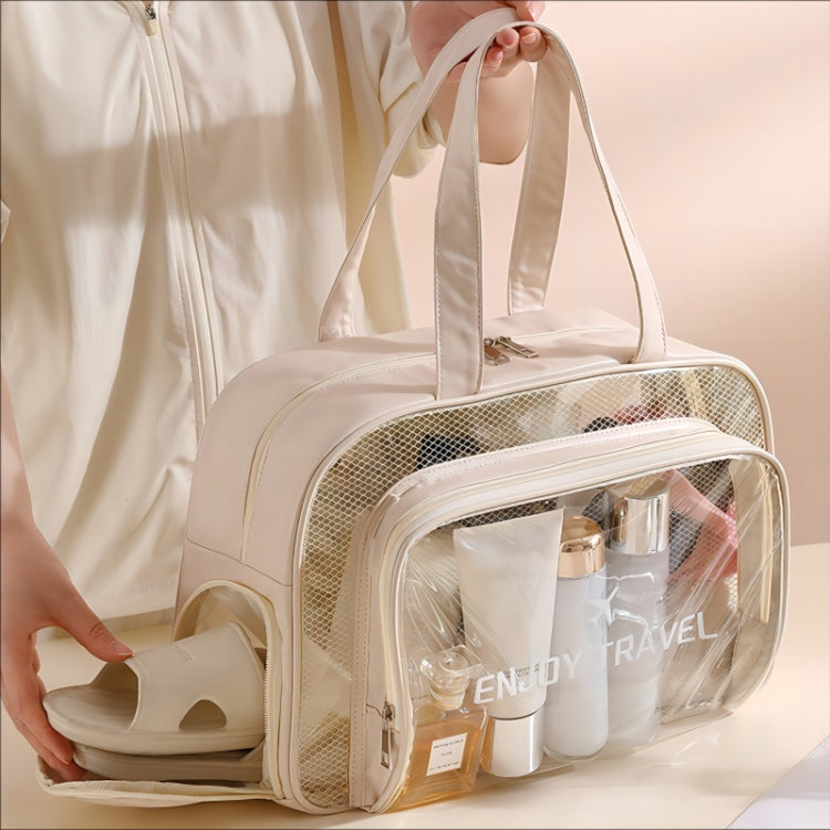 Waterproof Swimming Beach Bag Toiletries and Cosmetics Bag, Pink with Shoe Warehouse, Beige with Shoe Warehouses, Black no Shoe Warehouse, Pink no Shoe Warehouse, Beige no Shoe Warehouse