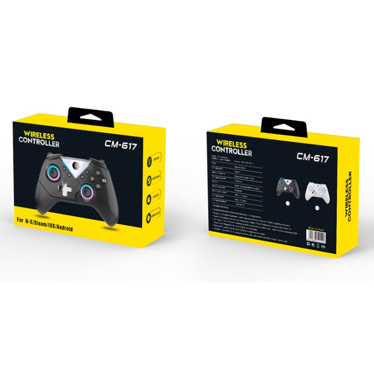 CM-617 Wireless Bluetooth Game Controller for Switch / Android / IOS / PC / Smart TV, 617 Black, 617 White