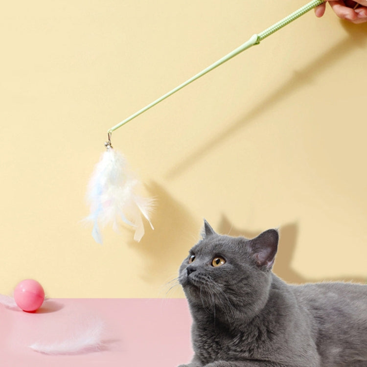 Cats Detachable Self-Exciting Toys Bell And Feather Teaser, Corn Green, Corn Yellow, Corn Blue, Cactus Green, Cactus Yellow, Cactus Blue