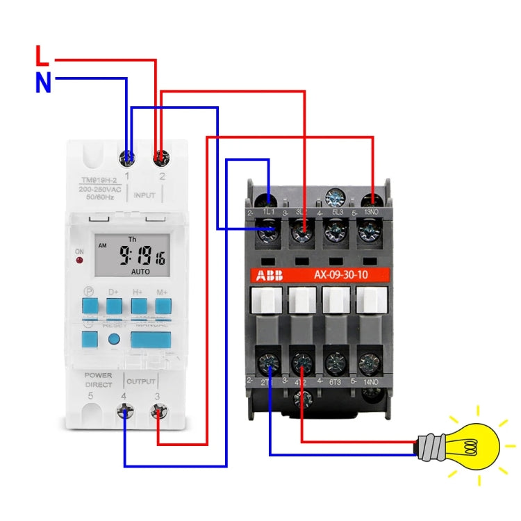 16A DIN Rail 4 Pins Voltage Output Digital Switch Timer Automatic Cycle Timing Controller, SINOTIMER TM919H-2 220V, SINOTIMER TM919H-3 24V, SINOTIMER TM919H-4 12V, SINOTIMER TM919HK 85-265V AC