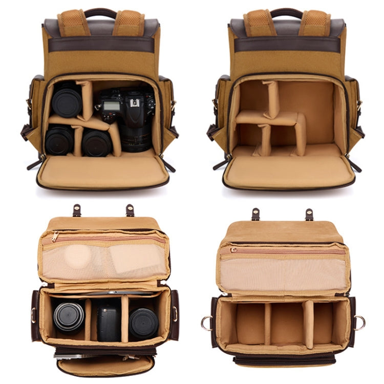 Vintage Waterproof Canvas Bag DSLR Camera Photo Bag, Cwatcun D127 Single Shoulder