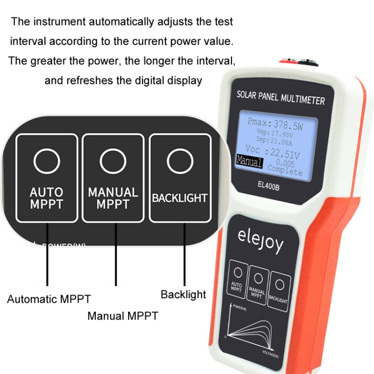 elejoy 400W MPPT Solar Photovoltaic Panel Multimeter, EL400B