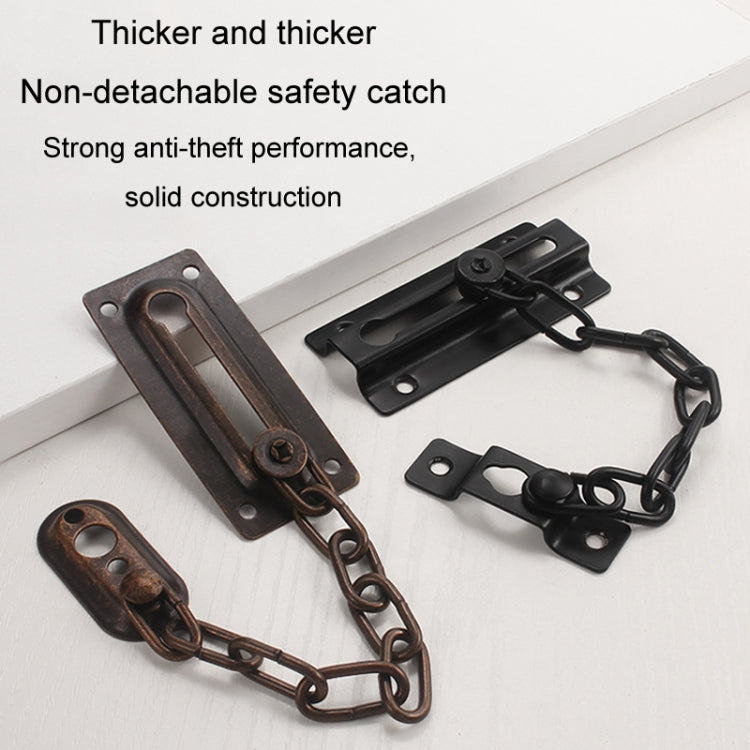 Security Door Chain Anti-theft Home Door Bolt Latch Window Chain Lock, Square Black, Square Silver, Square Red Bronze, Round Gold, Round Bronze, Round Silver
