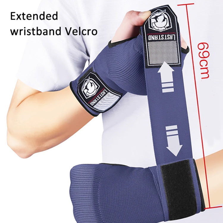 LASTSTAND Half Finger Gel Boxing Gloves Sanda Wrist Guard Bandage, Free Size