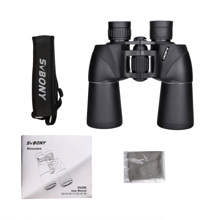 SVBONY SV206 10x50 IPX6 Waterproof Binoculars, SV206 10x50