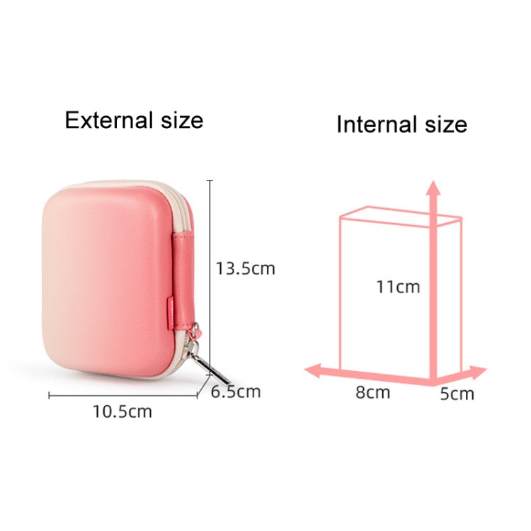 Cwatcun H45 Mini Storage Bag Small Microslice Digital Camera Bag PU Waterproof Hard Shell Bag, H45 (Pink), H45 (Green), H45 (Brown)