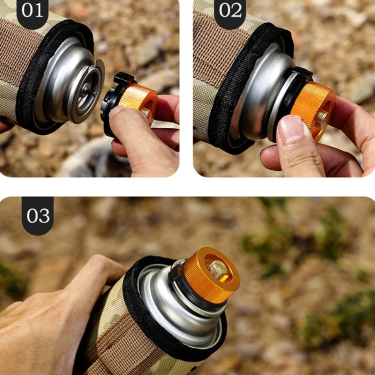 Outdoor Camping Gas Cylinder Adapter Stove Connector Closed Snap Gas Canister Converter, Large Yellow, Large Red, Small Yellow, Small Red