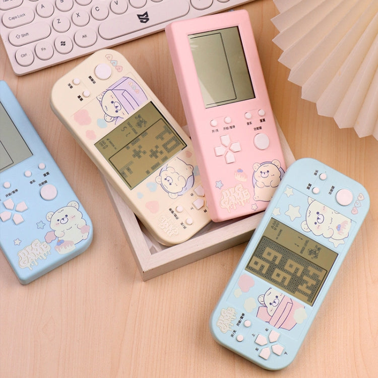4.1 Inch Cartoon Big Screen Handheld Electronic Game Machine Kids Game Console Toy, Vertical Pink, Vertical Beige, Vertical Blue, Horizontal Pink, Horizontal Beige, Horizontal Blue