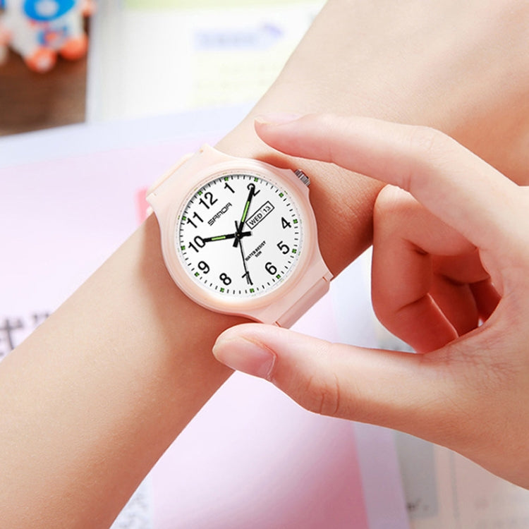 SANDA Medium Double Calendar Electronic Quartz Watch Outdoor Leisure Men Women Students Wristwatch