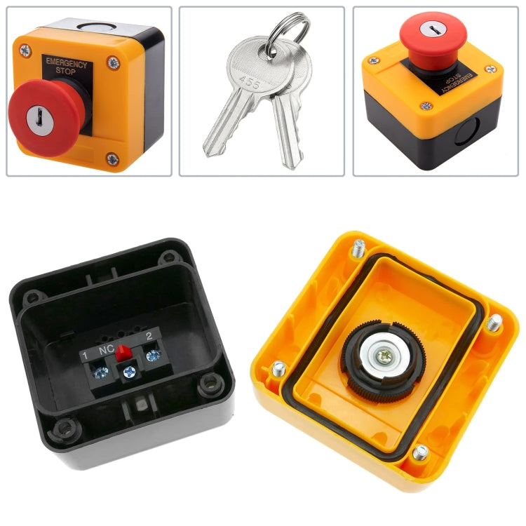 Elevator Pit Platform High-position Emergency Stop Switch With Bottom Box + Key, With Key