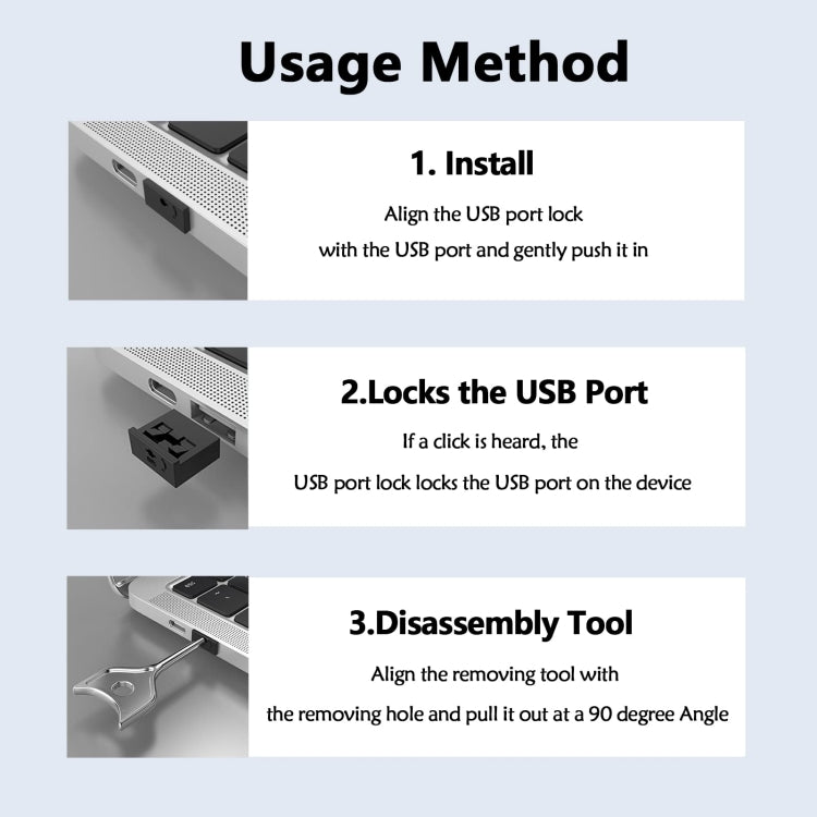 Computer USB 2.0/3.0 Sealing Lock Removable Dust Plug, Black 2 Plug+1 Key, White 2 Plug+1 Key, Red 2 Plug+1 Key, Yellow 2 Plug+1 Key, Blue 2 Plug+1 Key, Green 2 Plug+1 Key, Gray 2 Plug+1 Key, Dark Green 2 Plug+1 Key, Dark Blue 2 Plug+1 Key