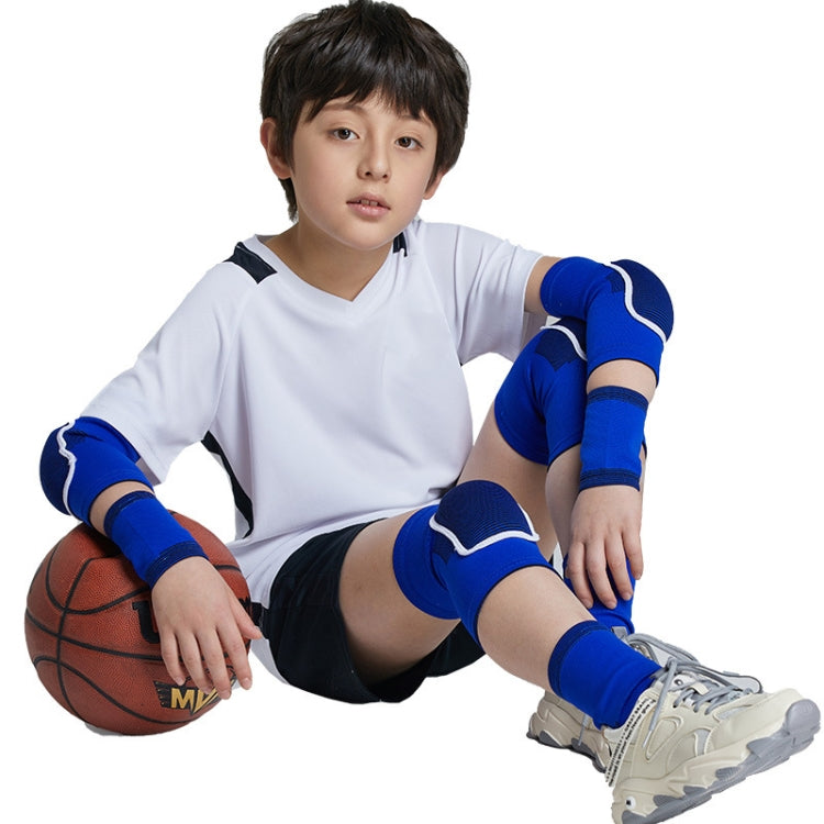 Sponge Children Football Protective Gear Outdoor Sports Equipment, Blue Knee Pads, Black Knee Pads, Blue 4 In 1, Black 4 In 1, Blue 6 In 1, Black 6 In 1, Blue 8 In 1, Black 8 In 1
