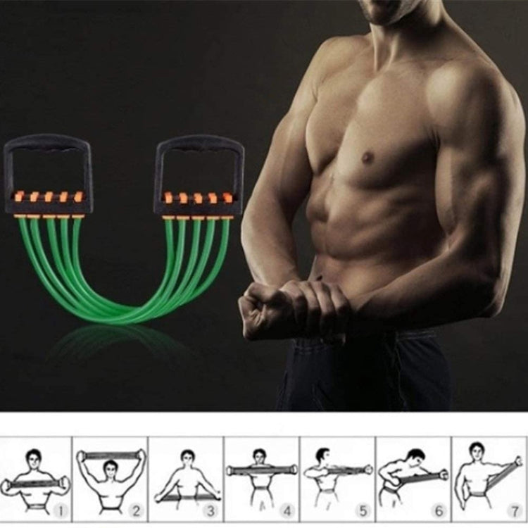 5 Resistance Tubes Chest Expander Pectoral Exercise Puller Arm Strength Trainer Detachable Pull Rope Fitness Equipment