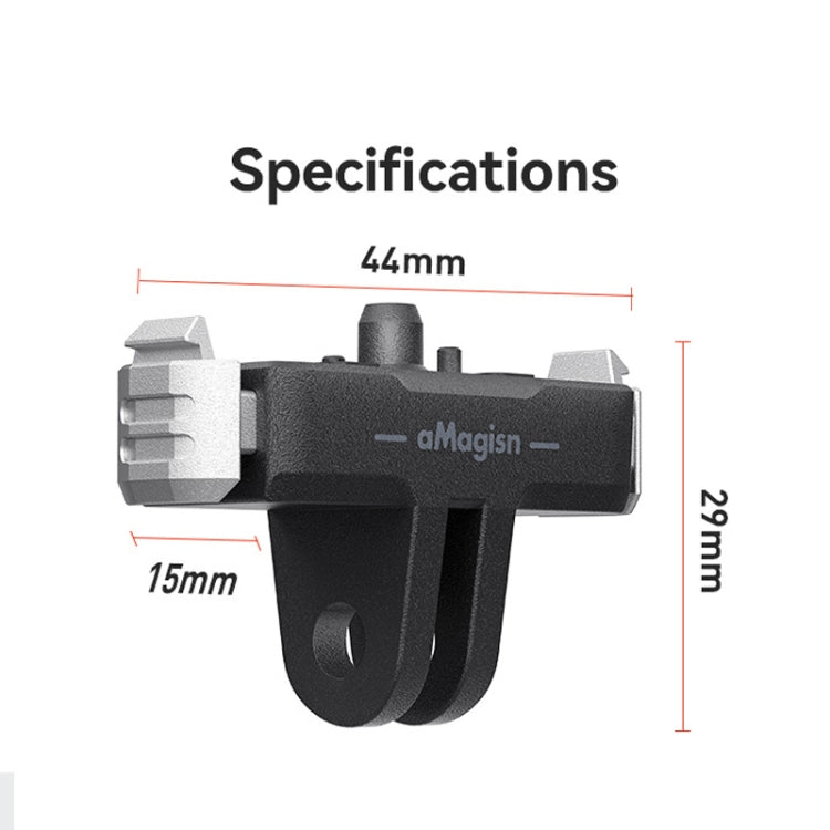 For GoPro HERO13 Black aMagisn Magnetic Quick-release Base Plastic Adapter Accessories, For GoPro HERO13 Plastic