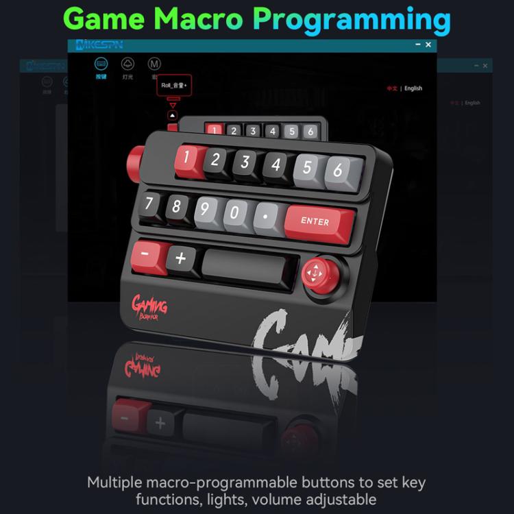 MKESPN RGB Hot Swap Wired Mechanical Keyboard Rocker Knob Programming Macro Custom Gaming Keyboard