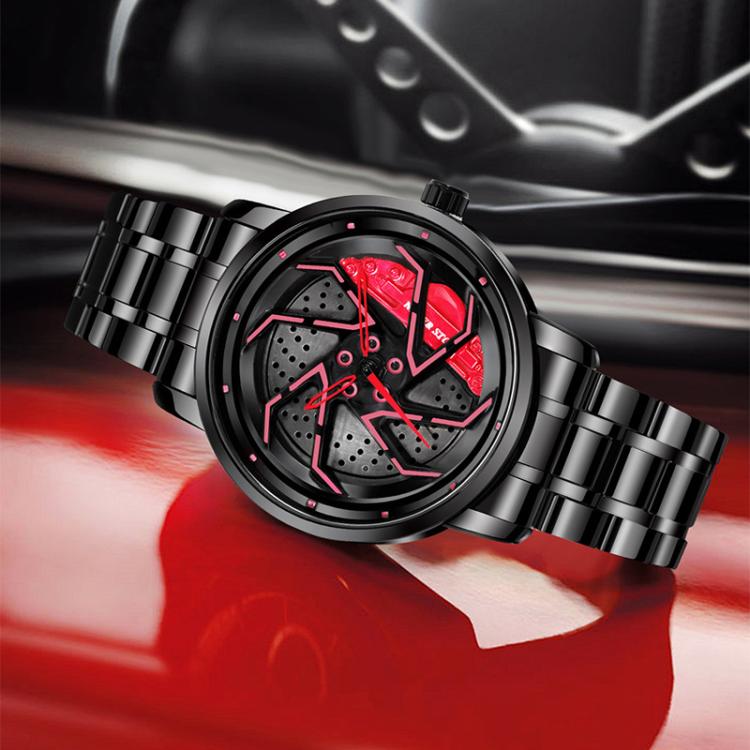 YAZOLE N942 Personalized Men Watch Rotating Skeleton Watch