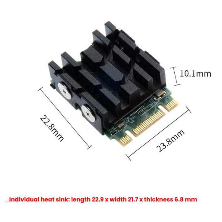 FinalCool M.2 2230 SSD Heat Sink Aluminum Solid Disk Drive Radiator, M.2 2230 Black