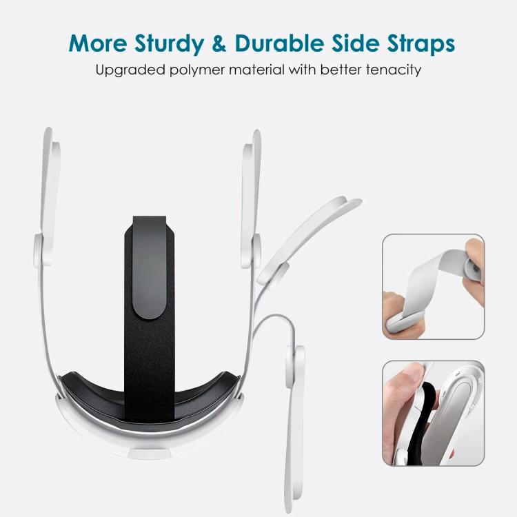 For Meta Quest 2 VR RGB Head Strap Adjustable Headband Built-in 8000 mAh Battery, For Meta Quest 2 (Gaming White), For Meta Quest 2 (Gaming Black), For Meta Quest 2 (White)