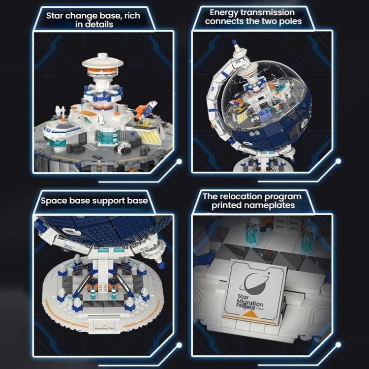 Migrating Star Program Rotatable Globe Building Blocks Assembly Model Ornaments Boys Toy, WeKKi 506502