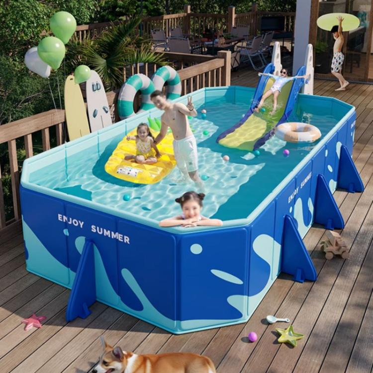 Children Home Free Inflatable Swimming Pool Foldable Outdoor Bracket Play Pool, 1.6m, 2.2m, 2.6m, 3.2m