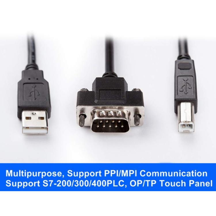 AMSAMOTION USB-MPI Programming Cable For Siemens S7-200/300/400PLC / 6ES7972-0CB20-0XA0, 2.5m, Photoelectric Isolation 4.5m, Electromagnetic Isolation 4.5m