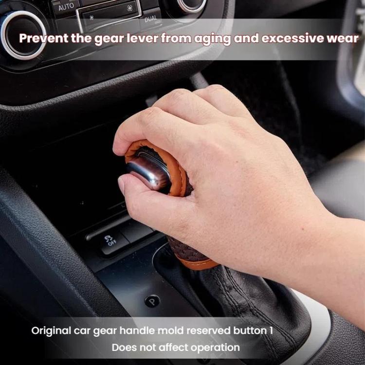 Universal Car Gearshift Cover Interior Accessories, T-type Black Red, T-type Black, T-type Coffee, T-type Gray, T-type Beige, T-type Beige Brown, Manual Transmission Brown, Manual Transmission Black Red, Manual Transmission Black