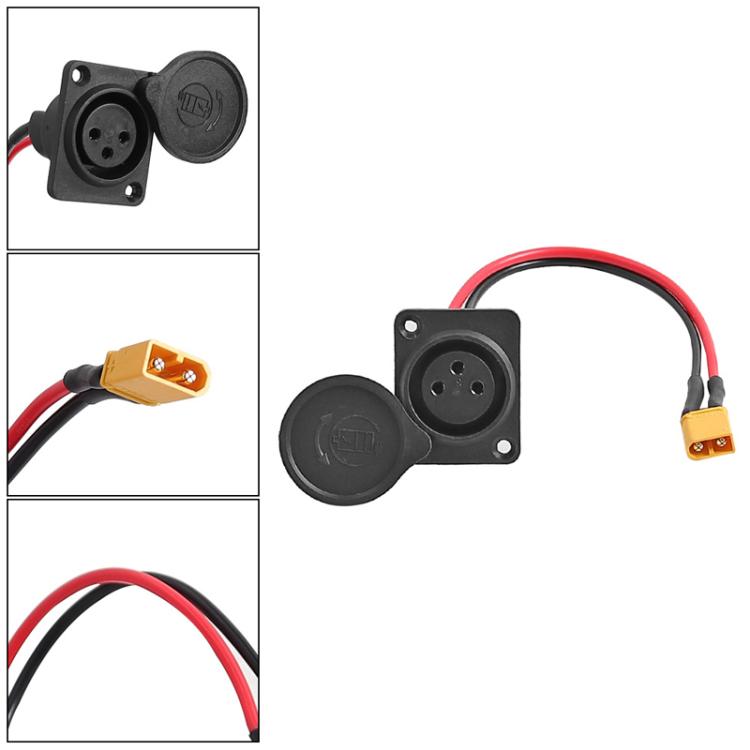 For INOKIM OXO OX Electrical Scooter Power Port XLR Cannon 3-Pin Charging Socket, X1673