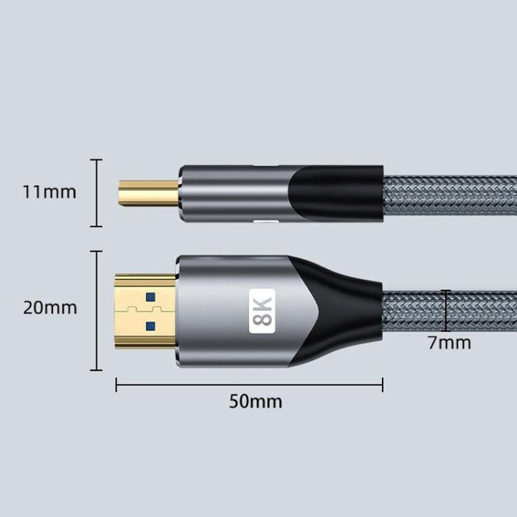 VegGieg W-H4 8K HDMI 2.1 Cable TV Set-Top Box Computer Connection Monitor Projector Video HD Cable, 1m, 1.5m, 2m, 3m, 5m