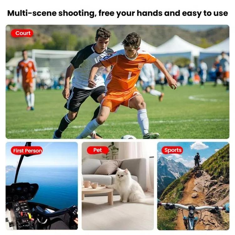 HEPAIL AC76 Action Camera Mobile Phone Magnetic Neck Strap Mount, AC76