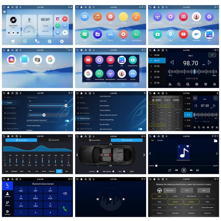 Universal Android 15 Central Control Large Screen Car Wireless Carplay Navigation Integrated Machine, 9 inch 4+64G, 9 inch 4+128G, 10 inch 4+64G, 10 inch 4+128G
