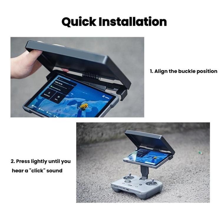 For DJI RC Pro 2 Controller CYNOVA Sunshade Hood Adjustable Anti-Glare Shield with Multi-Angle Positioning