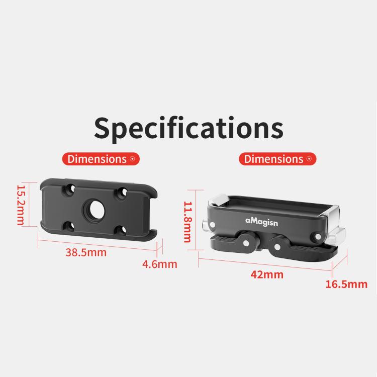 aMagisn Magnetic Quick Release Adapter for GoPro HERO13/12/11/10/9/8/11 Mini/MAX, Separate Base Unit