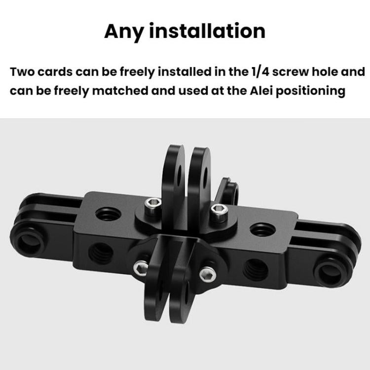 Aluminum Alloy 3 Station Live Streaming Stand Action Camera Multi Functional Expansion Adapter Accessory, 3 Card, 2 Card To 3 Card, 1/4 Pitch To 3 Card, 1 Inch Ball Head To 3 Card, 17mm Ball Head To 3 Card